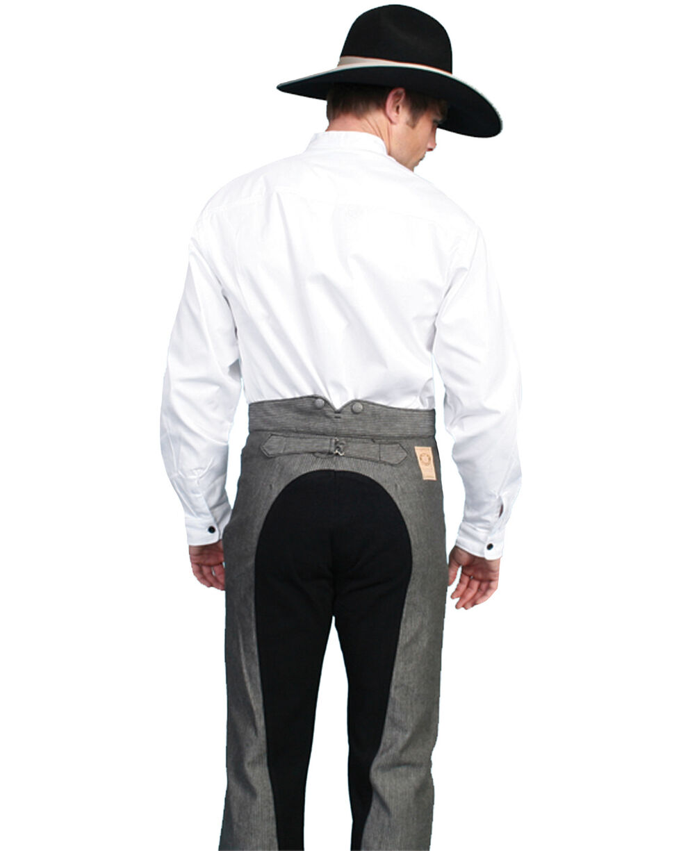 Scully Wahmaker Mens Wahmaker Old West Saddle Cut Pants 599652-Blk 